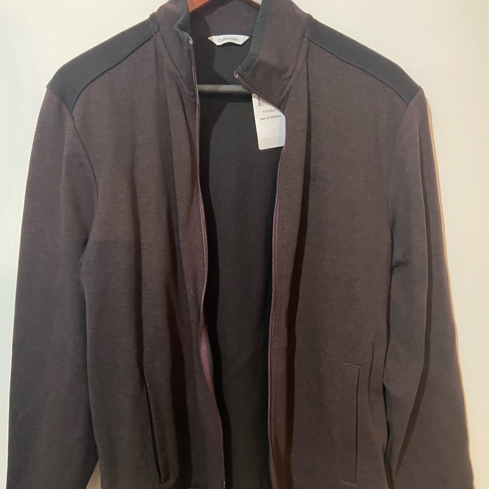 Calvin Klein men zip front cardigan medium